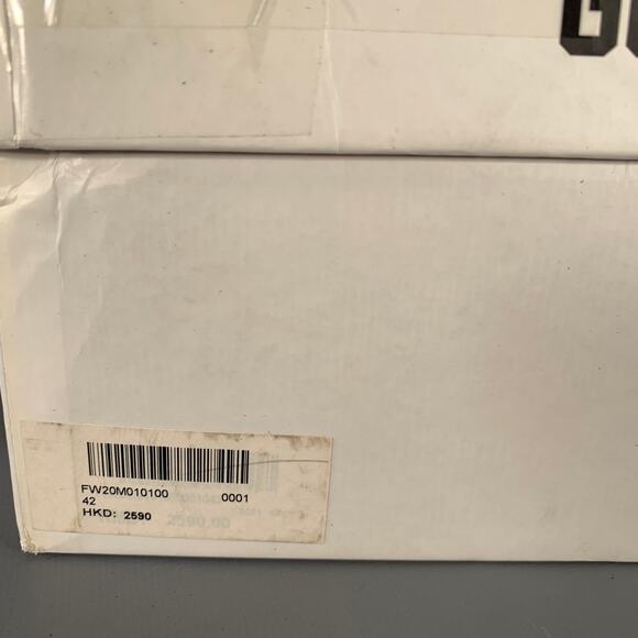 GCDS Size 9 White Red Black Leather Logo Low Top Platform Sneakers - Picture 14 of 14